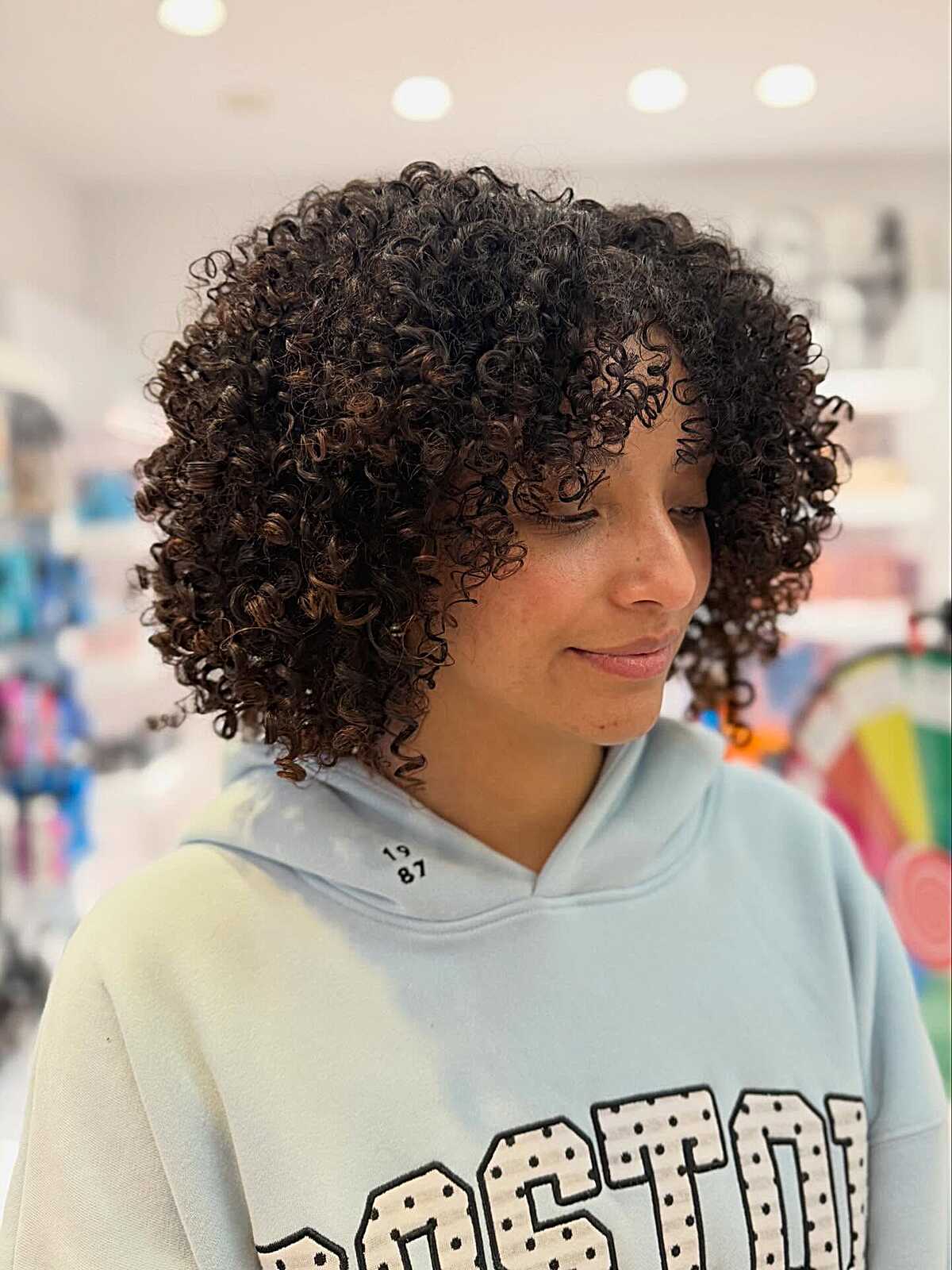 Curly Bob with Defined Curls
